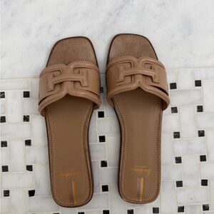 Sam Edelman Tan Leather Slides